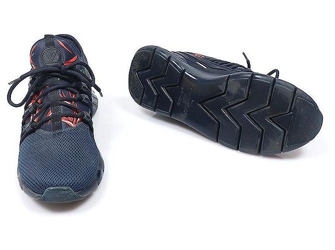 Louis Vuitton Sneakers Fasttrain da donna in mesh e neoprene Navy - vista 5