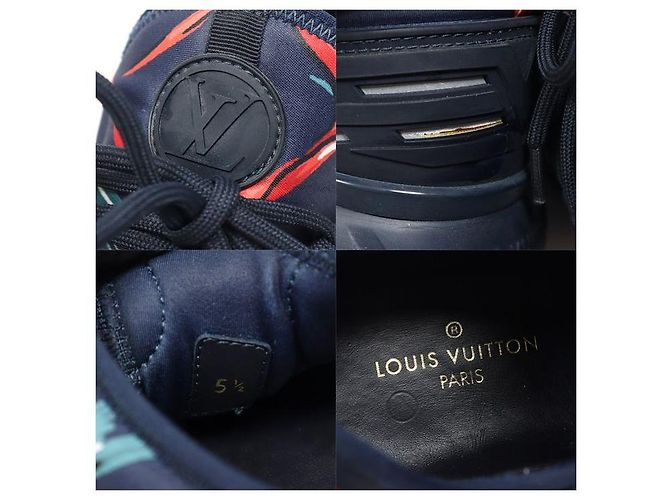 Louis Vuitton Sneakers Fasttrain da donna in mesh e neoprene Navy - vista 7