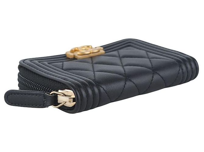 Chanel Boy Kartenetui aus Lammleder Gold - Ansicht 3