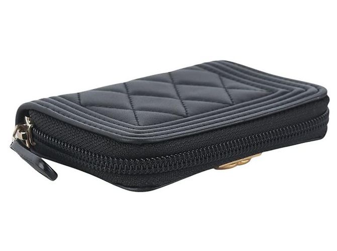 Chanel Boy Kartenetui aus Lammleder Gold - Ansicht 4