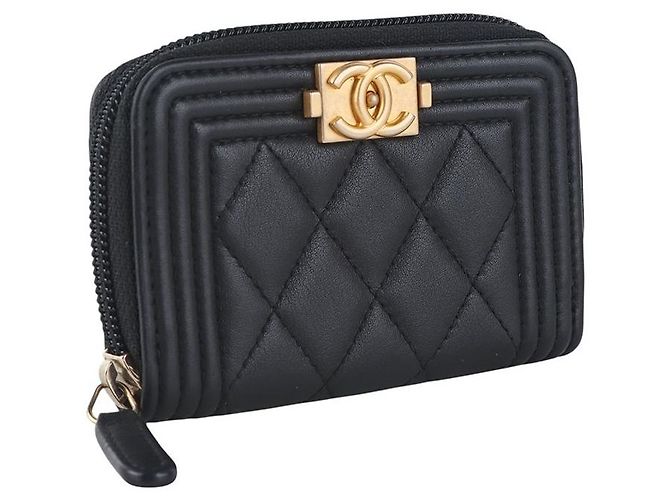 Chanel Boy Kartenetui aus Lammleder Gold - Ansicht 6