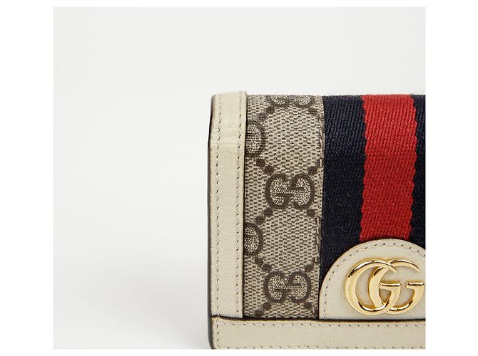 Gucci Tarjetero Ophidia GG Blanco - vista 4