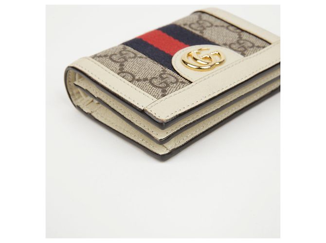Gucci Tarjetero Ophidia GG Blanco - vista 9