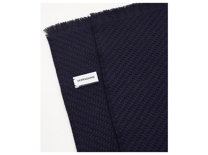 Sciarpa in jacquard Salvatore Ferragamo blu - vista 4