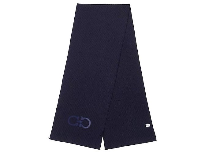 Sciarpa in jacquard Salvatore Ferragamo blu - vista 6