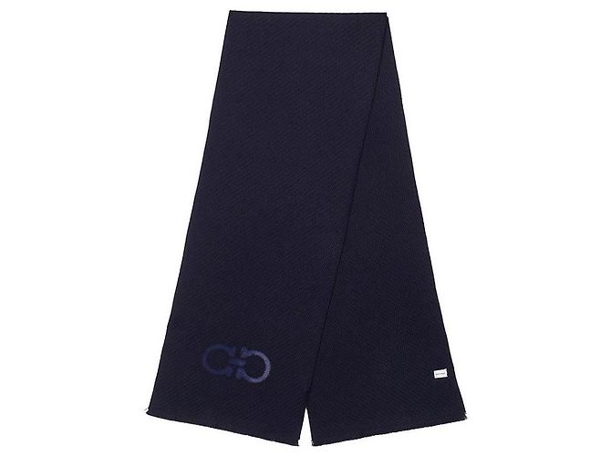 Sciarpa in jacquard Salvatore Ferragamo blu - vista 7