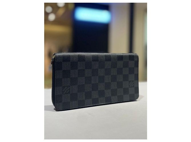 Louis Vuitton Portafoglio lungo con cerniera Damier Graphite - vista 3