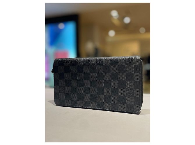 Louis Vuitton Portafoglio lungo con cerniera Damier Graphite - vista 4