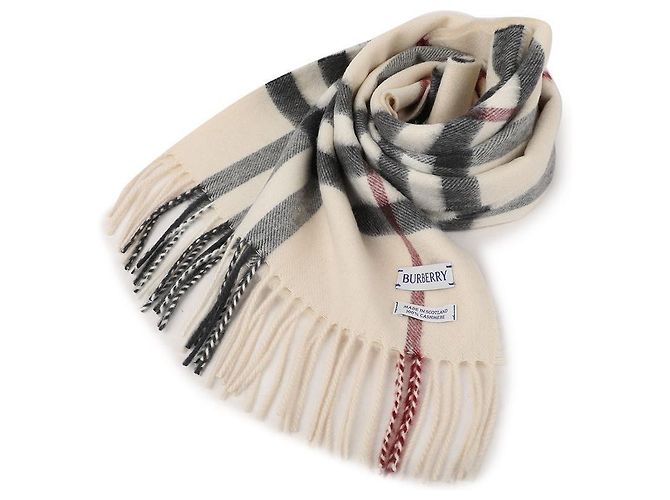 Sciarpa Burberry in cashmere a quadri Stone - vista 3