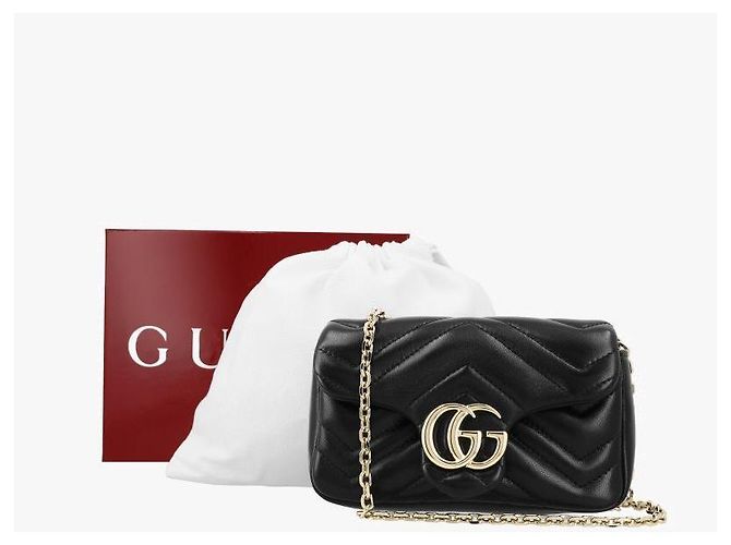 Gucci Borsa a tracolla Mini Chain Matelassé Marmont GG - vista 10