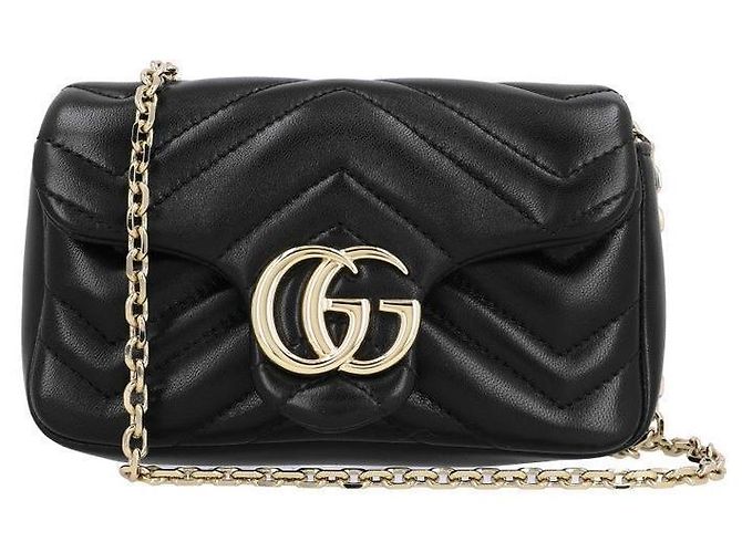 Gucci Borsa a tracolla Mini Chain Matelassé Marmont GG - vista 3