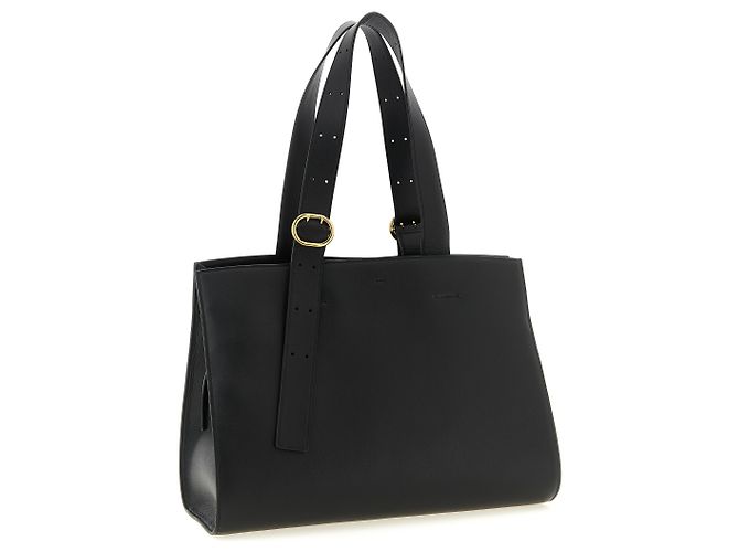 Jil Sander Borsa Tote in pelle di vitello nera - vista 2