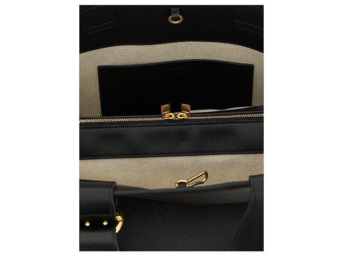 Jil Sander Borsa Tote in pelle di vitello nera - vista 4
