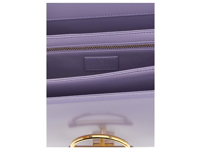 Gucci Borsa a tracolla in pelle di vitello viola - vista 4