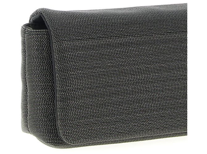 Brunello Cucinelli Clutch in pelle nera - vista 3