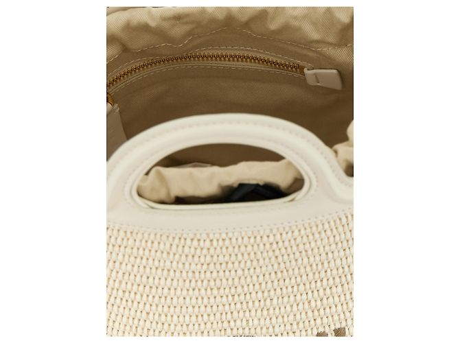 Marni Small Tropicalia Borsa a secchiello bianca - vista 4