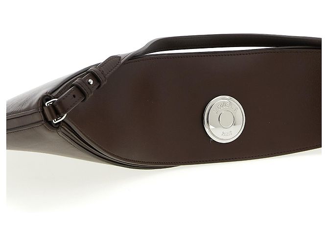 Jacquemus Borsa a tracolla in vitello marrone - vista 3