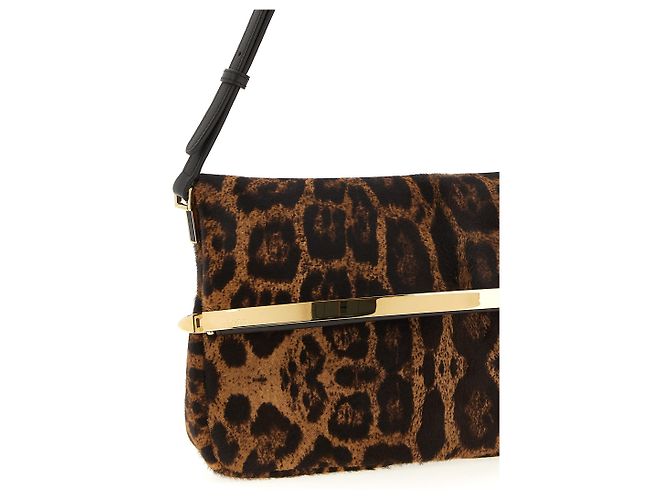 Tod's Borsa a tracolla in pelle di vitello marrone - vista 3