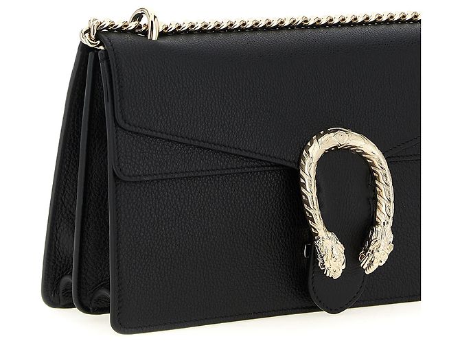 Gucci Borsa a tracolla in pelle di vitello nera - vista 3