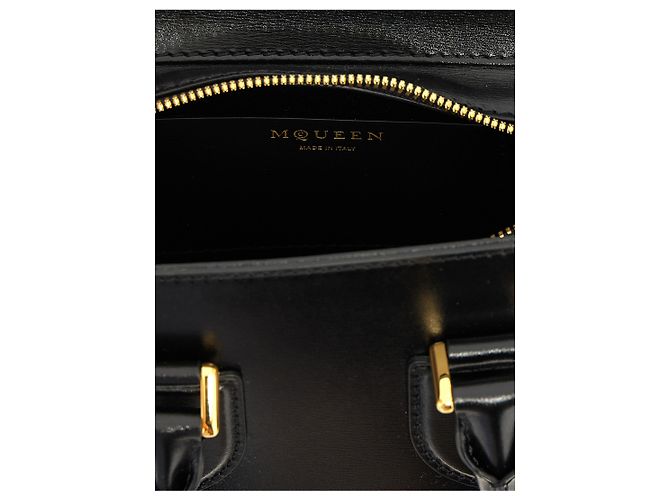 Alexander Mcqueen Borsa in pelle di vitello nera - vista 4