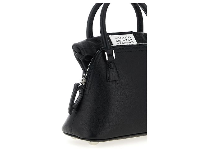 Maison Martin Margiela Borsa in pelle di vitello nera - vista 3