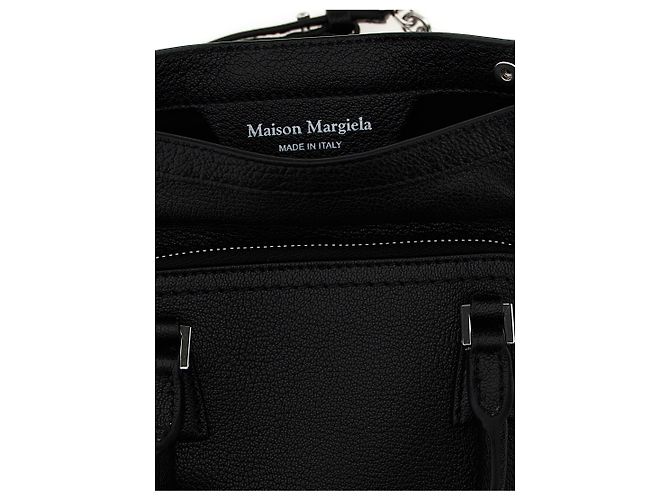 Maison Martin Margiela Borsa in pelle di vitello nera - vista 4