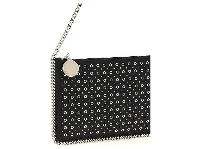 Stella Mc Cartney Borsa a tracolla in poliestere nera - vista 3