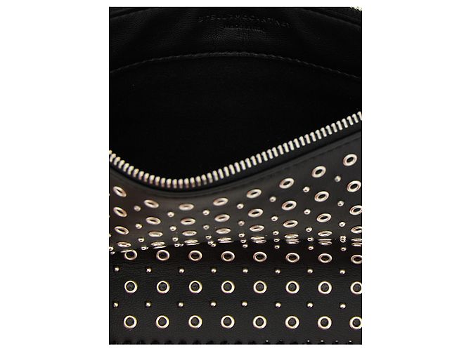 Stella Mc Cartney Borsa a tracolla in poliestere nera - vista 4