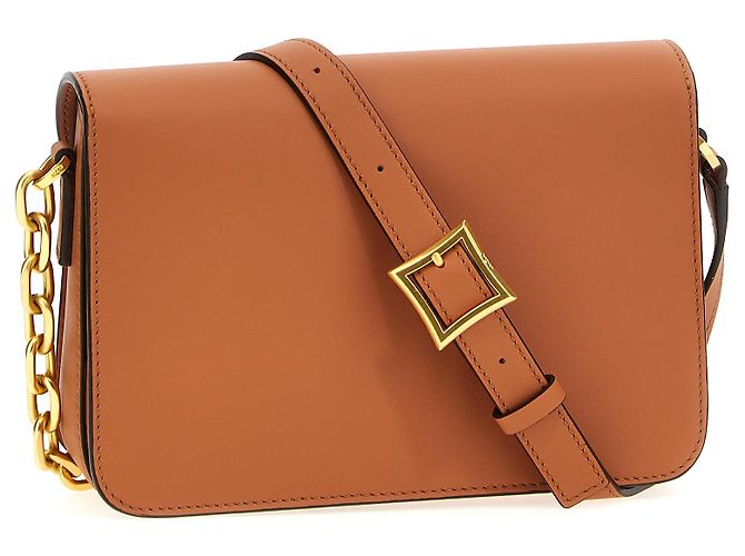 MCM Borsa a tracolla in pelle di vitello marrone - vista 2