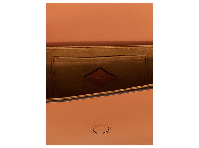 MCM Borsa a tracolla in pelle di vitello marrone - vista 4