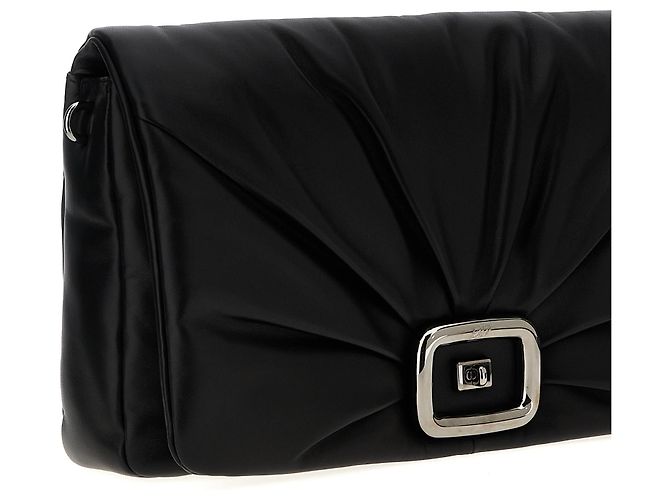 Roger Vivier Borsa a tracolla in pelle nera - vista 3