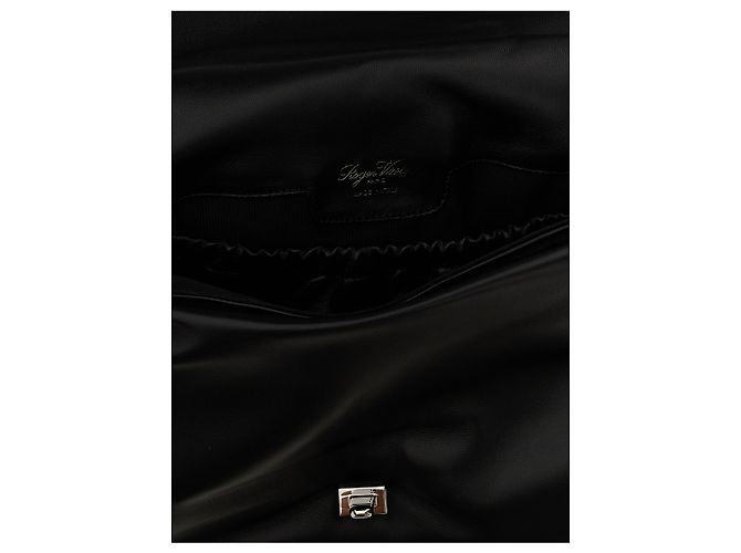 Roger Vivier Borsa a tracolla in pelle nera - vista 4
