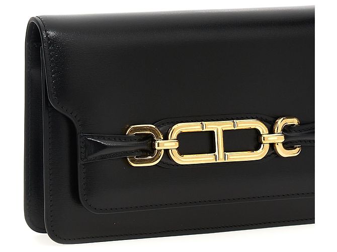 Tom Ford Borsa crossbody in pelle nera - vista 3