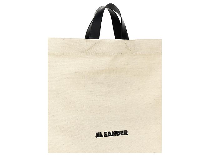 Jil Sander Bicolor Jute-Tote-Bag - Ansicht 3