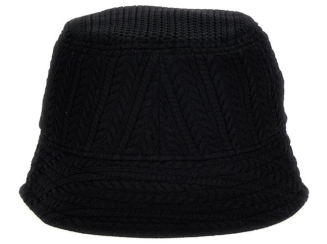 Jacquemus Cappello a secchiello in viscosa nero - vista 3