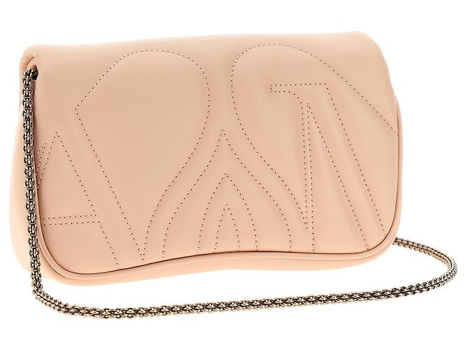 Alexander Mcqueen Borsa a tracolla in pelle di agnello beige - vista 2