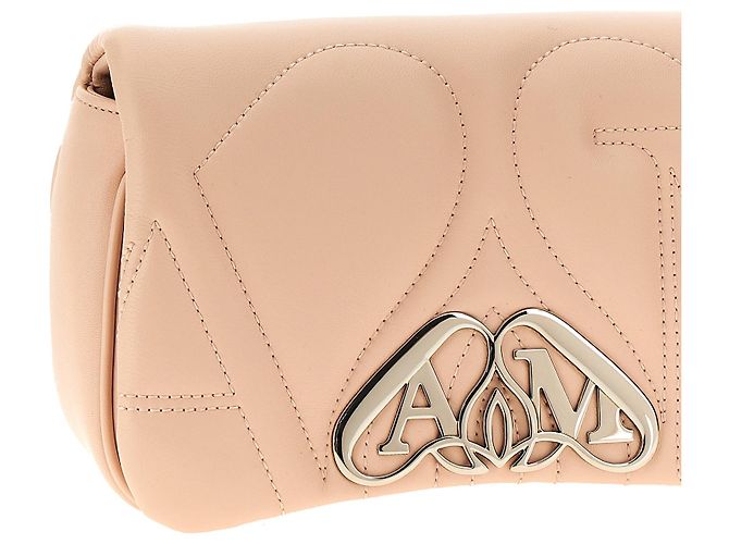 Alexander Mcqueen Borsa a tracolla in pelle di agnello beige - vista 3