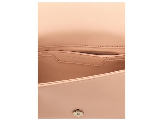 Alexander Mcqueen Borsa a tracolla in pelle di agnello beige - vista 4