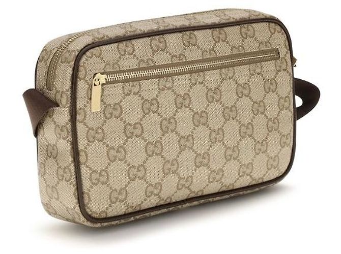 Gucci Borsa a tracolla in tessuto beige - vista 3
