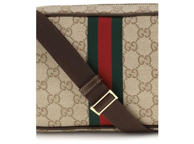 Gucci Borsa a tracolla in tessuto beige - vista 4