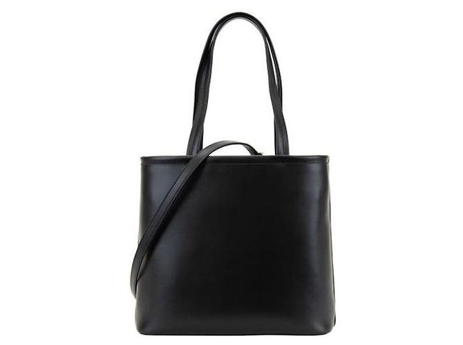 Tote Prada Shopper aus schwarzem Kalbsleder - Ansicht 2