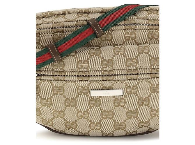 Gucci Borsa a tracolla in tessuto beige - vista 4