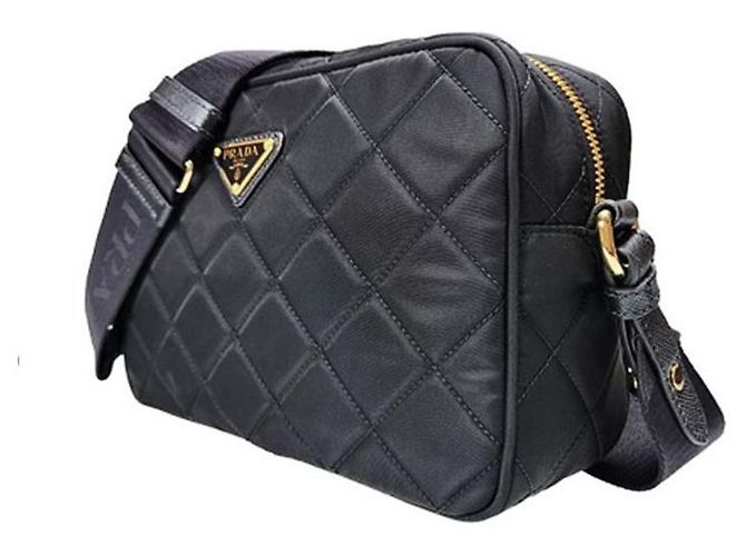 Prada Borsa a tracolla in nylon nero - vista 2