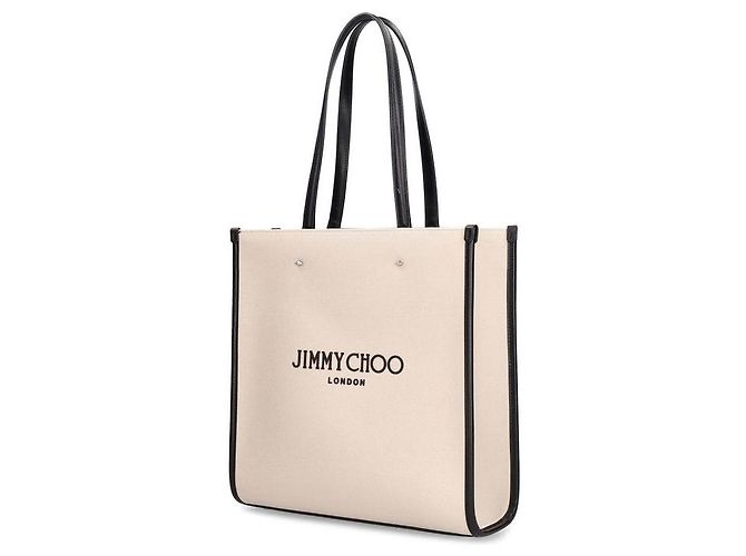 Jimmy Choo Beige Canvas Tote Bag - Ansicht 2