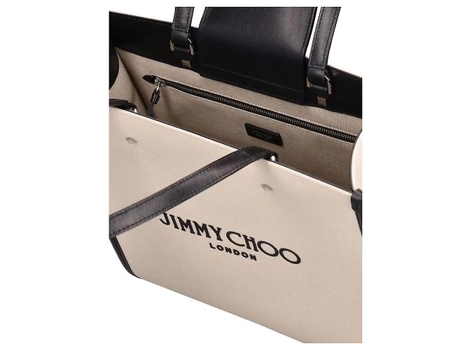 Jimmy Choo Beige Canvas Tote Bag - Ansicht 4