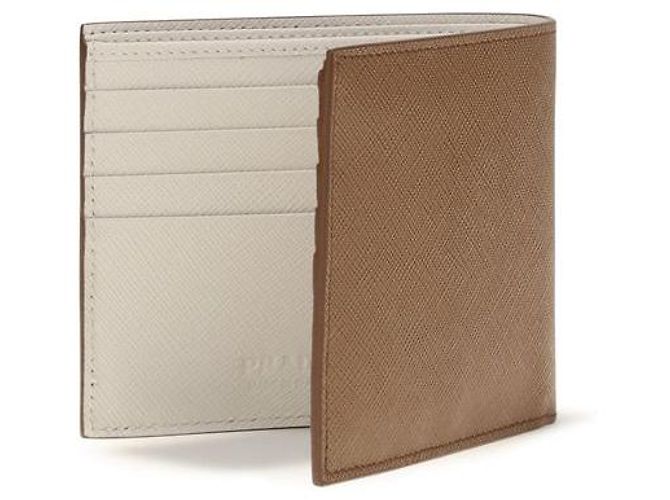Prada Beige Calf Leather Bos Taurus Wallet - view 2