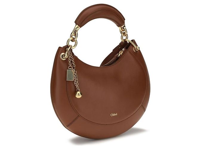 Chloé Borsa a tracolla Bos Taurus in pelle di vitello marrone - vista 2