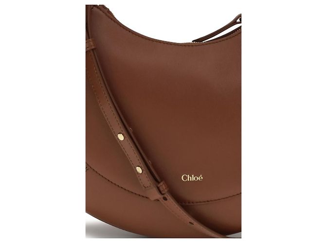 Chloé Borsa a tracolla Bos Taurus in pelle di vitello marrone - vista 4