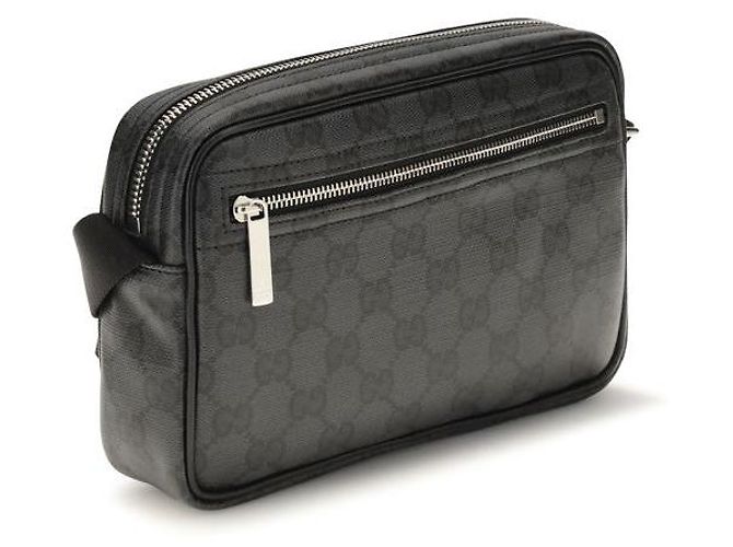 Gucci Borsa a tracolla in tessuto nera - vista 3