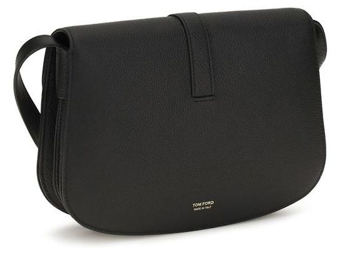 Tom Ford Borsa a tracolla Bos Taurus in pelle di vitello nera - vista 3